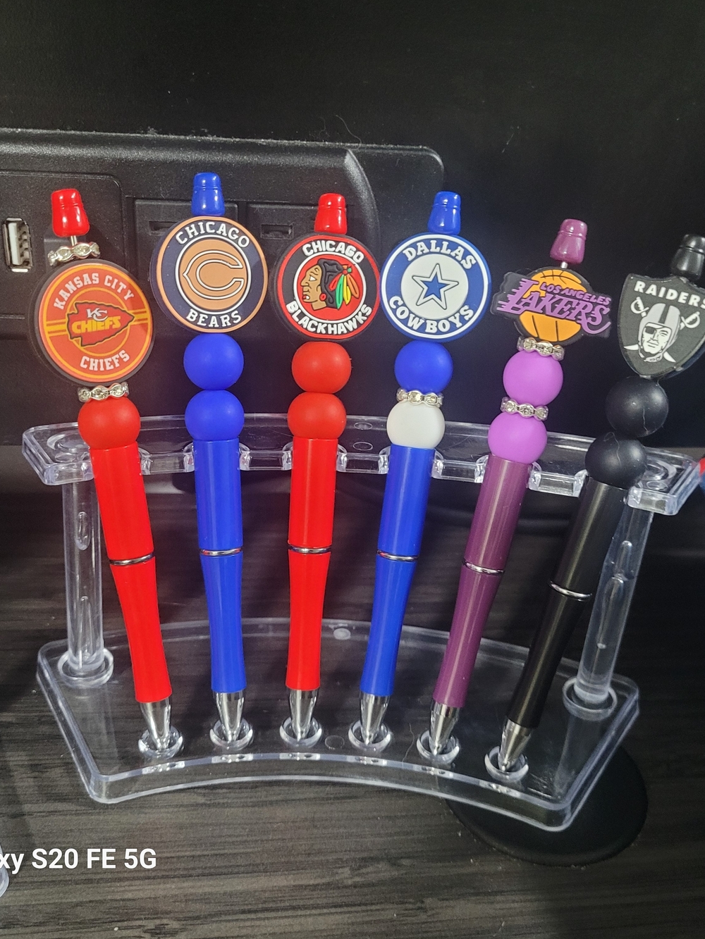 Handmade Team Logo Beaded Pens
